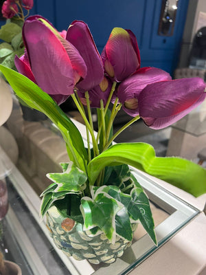 Artificial Tulip Flowers in Vase