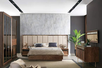 GINDA BED, 180X200CM, SHORT HEADBOARD, WITH STORAGE