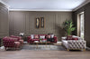 GOLD RED SOFA SET 3+3+1