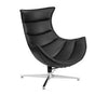 TURKISH MADE - WHITE GENUIEN LEATHER VOVI RECEPTION CHAIR
