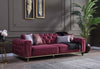GOLD RED SOFA SET 3+3+1