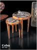 TURKISH MADE - CUBA COFFEE TABLE SET OF 2
