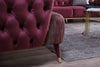 GOLD RED SOFA SET 3+3+1