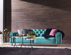 Gold Green Sofa Set 3+3+1+1, La Vida Furniture