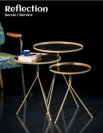 REFLECTION SIDE TABLE SET OF 3