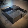 FOREVER CENTER TABLE (NATURAL MARBLE WITH TENTED MIRROR)