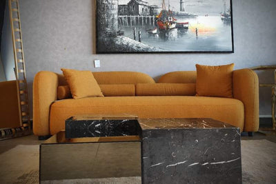 FOREVER CENTER TABLE (NATURAL MARBLE WITH TENTED MIRROR)