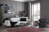 PRIZMA SILVER 2 SEATER SOFA GRAY VELVET