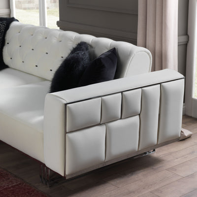 PRIZMA SILVER 3 SEATER SOFA