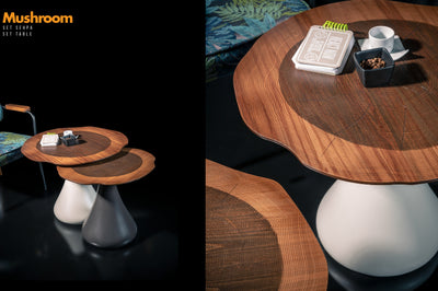 MUSHROOM SIDE TABLE SET OF 2